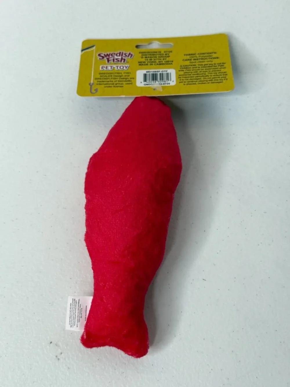 Swedish Fish Candy Plush Dog Toy Red Novelty Pet Toy Gift